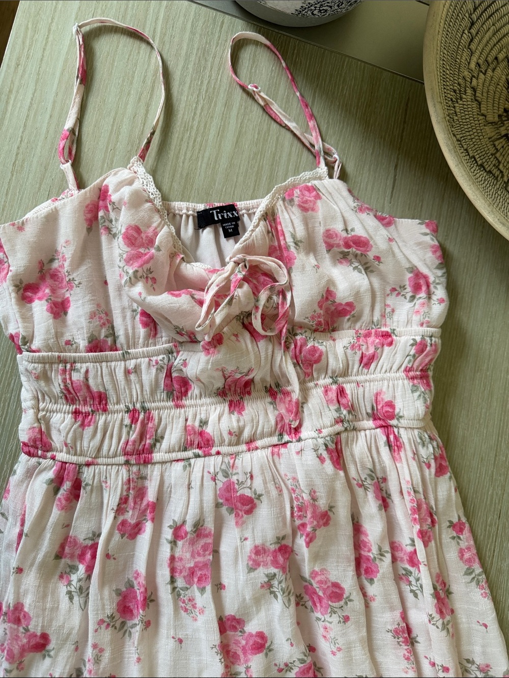 Trixxi Pink Floral Tiered Maxi Dress - Picture 2 of 4